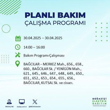 İstanbul'da uzun süreli elektrik kesintisi yaşanacak! 30 Nisan Çarşamba elektrik kesintileri listesi - Resim: 7