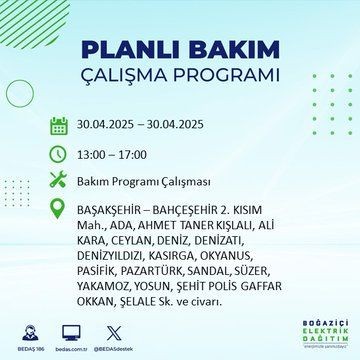 İstanbul'da uzun süreli elektrik kesintisi yaşanacak! 30 Nisan Çarşamba elektrik kesintileri listesi - Resim: 17