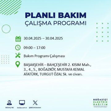 İstanbul'da uzun süreli elektrik kesintisi yaşanacak! 30 Nisan Çarşamba elektrik kesintileri listesi - Resim: 18