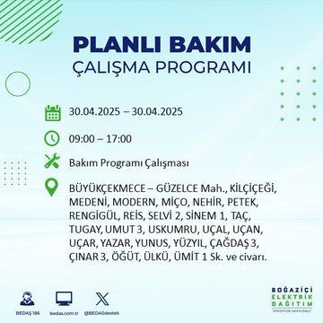 İstanbul'da uzun süreli elektrik kesintisi yaşanacak! 30 Nisan Çarşamba elektrik kesintileri listesi - Resim: 24