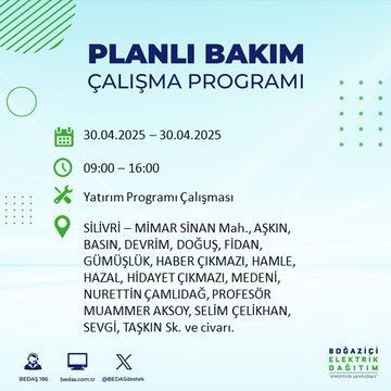 İstanbul'da uzun süreli elektrik kesintisi yaşanacak! 30 Nisan Çarşamba elektrik kesintileri listesi - Resim: 55