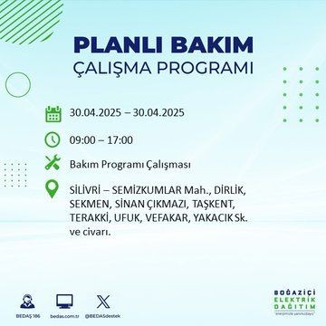 İstanbul'da uzun süreli elektrik kesintisi yaşanacak! 30 Nisan Çarşamba elektrik kesintileri listesi - Resim: 59
