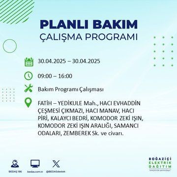 İstanbul'da uzun süreli elektrik kesintisi yaşanacak! 30 Nisan Çarşamba elektrik kesintileri listesi - Resim: 37