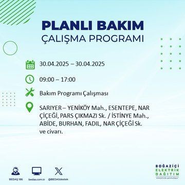İstanbul'da uzun süreli elektrik kesintisi yaşanacak! 30 Nisan Çarşamba elektrik kesintileri listesi - Resim: 53