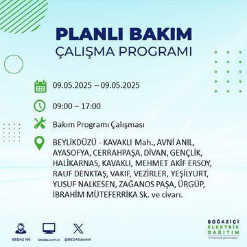 İstanbul'da uzun süreli elektrik kesintisi yaşanacak! 9 Mayıs Cuma elektrik kesintileri listesi - Resim: 24
