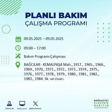 İstanbul'da uzun süreli elektrik kesintisi yaşanacak! 9 Mayıs Cuma elektrik kesintileri listesi - Resim: 15