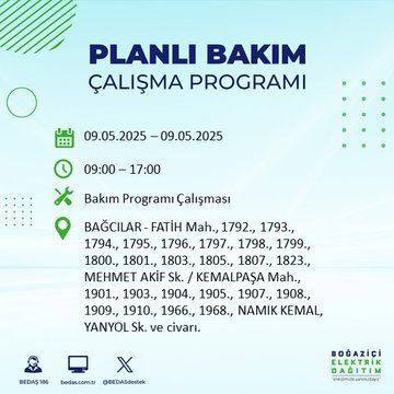 İstanbul'da uzun süreli elektrik kesintisi yaşanacak! 9 Mayıs Cuma elektrik kesintileri listesi - Resim: 16