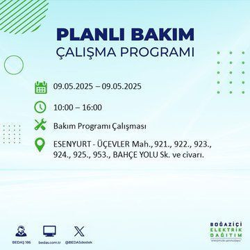 İstanbul'da uzun süreli elektrik kesintisi yaşanacak! 9 Mayıs Cuma elektrik kesintileri listesi - Resim: 42