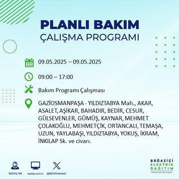 İstanbul'da uzun süreli elektrik kesintisi yaşanacak! 9 Mayıs Cuma elektrik kesintileri listesi - Resim: 63