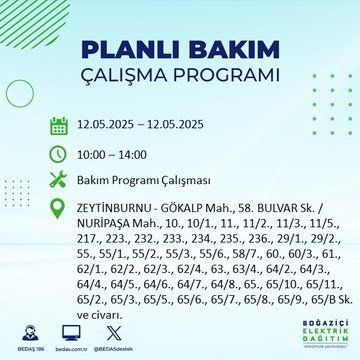 İstanbul'da o ilçeler karanlığa gömülecek! 12 Mayıs Pazartesi elektrik kesintileri listesi - Resim: 59