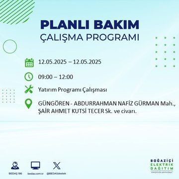 İstanbul'da o ilçeler karanlığa gömülecek! 12 Mayıs Pazartesi elektrik kesintileri listesi - Resim: 41