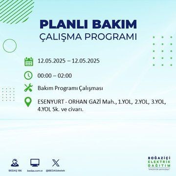 İstanbul'da o ilçeler karanlığa gömülecek! 12 Mayıs Pazartesi elektrik kesintileri listesi - Resim: 29