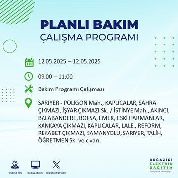 İstanbul'da o ilçeler karanlığa gömülecek! 12 Mayıs Pazartesi elektrik kesintileri listesi - Resim: 47