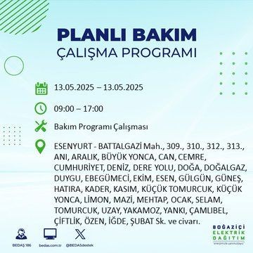 İstanbul'da uzun süreli elektrik kesintisi yaşanacak! 13 Mayıs Salı elektrik kesintileri listesi: Silivri, Çatalca, Esenyurt - Resim: 42