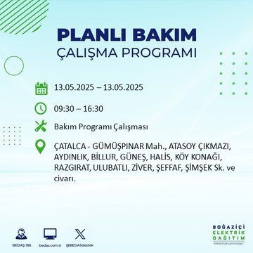 İstanbul'da uzun süreli elektrik kesintisi yaşanacak! 13 Mayıs Salı elektrik kesintileri listesi: Silivri, Çatalca, Esenyurt - Resim: 33