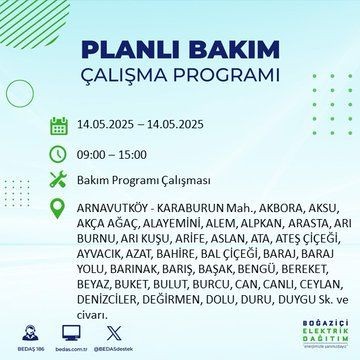 İstanbul'un büyük bölümü karanlığa gömülecek! 14 Mayıs Çarşamba elektrik kesintileri listesi - Resim: 3