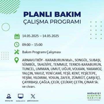 İstanbul'un büyük bölümü karanlığa gömülecek! 14 Mayıs Çarşamba elektrik kesintileri listesi - Resim: 4