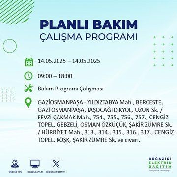 İstanbul'un büyük bölümü karanlığa gömülecek! 14 Mayıs Çarşamba elektrik kesintileri listesi - Resim: 50