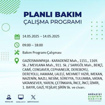 İstanbul'un büyük bölümü karanlığa gömülecek! 14 Mayıs Çarşamba elektrik kesintileri listesi - Resim: 48