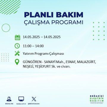 İstanbul'un büyük bölümü karanlığa gömülecek! 14 Mayıs Çarşamba elektrik kesintileri listesi - Resim: 52