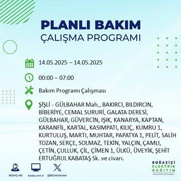 İstanbul'un büyük bölümü karanlığa gömülecek! 14 Mayıs Çarşamba elektrik kesintileri listesi - Resim: 71