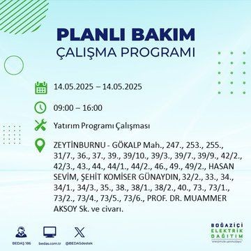İstanbul'un büyük bölümü karanlığa gömülecek! 14 Mayıs Çarşamba elektrik kesintileri listesi - Resim: 76