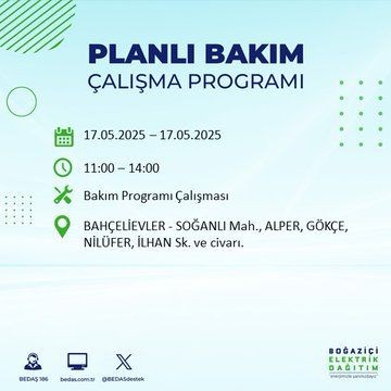 İstanbul'da uzun süreli elektrik kesintisi yaşanacak! 17 Mayıs Cumartesi elektrik kesintileri listesi - Resim: 2