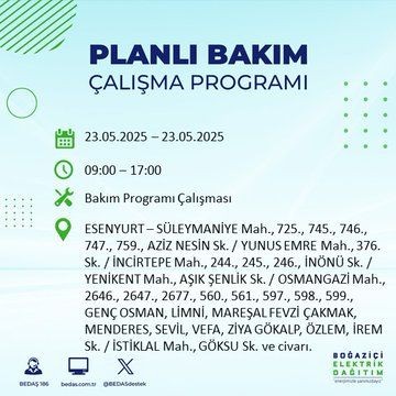 İstanbul'da uzun süreli elektrik kesintisi yaşanacak! 23 Mayıs Cuma elektrik kesintileri listesi - Resim: 19