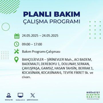 İstanbullular dikkat! İstanbul'da uzun süreli elektrik kesintisi yaşanacak! 24 Mayıs Cumartesi elektrik kesintileri listesi - Resim: 8