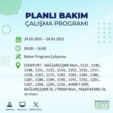 İstanbullular dikkat! İstanbul'da uzun süreli elektrik kesintisi yaşanacak! 24 Mayıs Cumartesi elektrik kesintileri listesi - Resim: 16