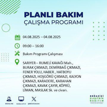 İstanbul'un büyük bölümü karanlıkta kalacak! 4 Ağustos 2025 Pazartesi elektrik kesintileri listesi - Resim: 20