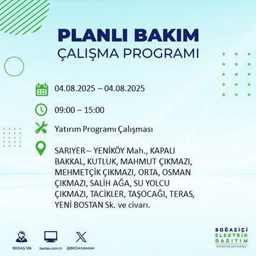 İstanbul'un büyük bölümü karanlıkta kalacak! 4 Ağustos 2025 Pazartesi elektrik kesintileri listesi - Resim: 22