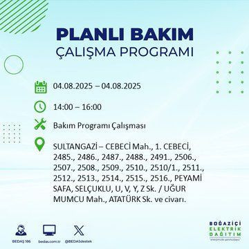 İstanbul'un büyük bölümü karanlıkta kalacak! 4 Ağustos 2025 Pazartesi elektrik kesintileri listesi - Resim: 28