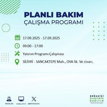 Hazırlıklı olun: 21 ilçe etkilenecek! İstanbul'da 17 Eylül 2025 Çarşamba elektrik kesintileri - Resim: 19