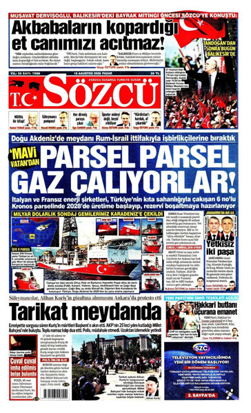 Gazete manşetleri 16 Ağustos Pazar - Resim: 5
