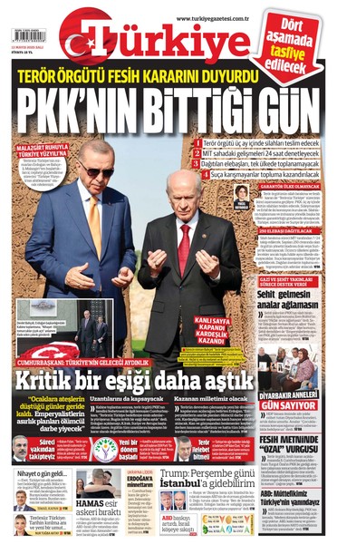 PKK’nın kararını gazeteler nasıl gördü? ‘Bayram havası estirenler’, ‘temkinliler’ ve ‘yokuşa sürenler’ - Resim: 3