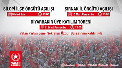 Vatan Partisi’nden Güneydoğu çıkarması