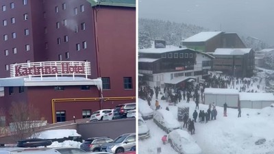 Bolu Kartalkaya'nın ardından Uludağ'da otelde yangın ihbarı korkuttu