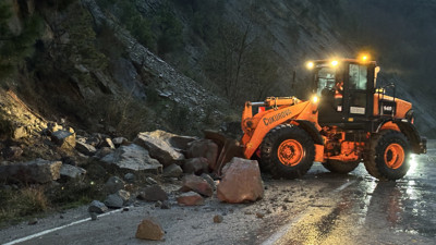 Sinop’ta kar yağışı heyelanlara yol açtı