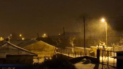 Kar Balkanlar'dan Edirne'ye giriş yaptı! İşte ilk kareler