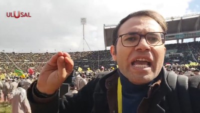 İsrail jetleri Nasrallah'ın cenaze töreninin üzerinden geçti! Lübnanlıların protestosu kameralara böyle yansıdı...