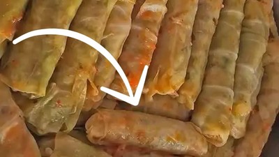 Meşhur Karadeniz yemeği bu malzeme ile bambaşka oluyor! Bursa usulü lahana sarması tarifi