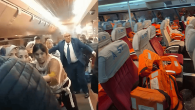 BUDO deniz otobüsünde korku dolu anlar yaşandı: İşte o görüntüler...