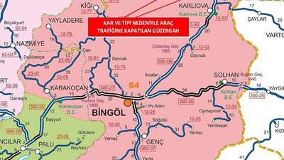 Bingöl'de ulaşıma kar engeli