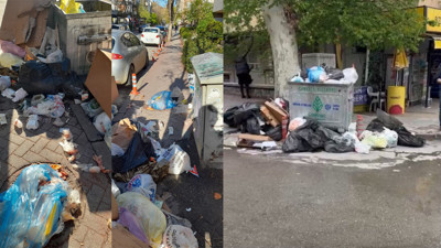 Çankaya'da işçiler iş yavaşlattı! Bazı mahallelerde çöpler toplanmadı