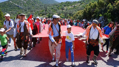 Antalya Kaş'ta Likya Su Yolu Yürüyüşü düzenlendi
