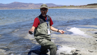 Burdur Gölü'nde görüntülendi