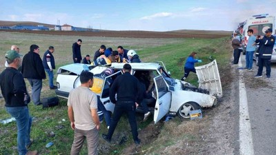 Çorum Alaca'da otomobil takla attı: 4 yaralı