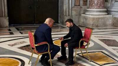 Tarihi tartışmadan sonra ilk kez! Trump ve Zelenskiy bir araya geldi