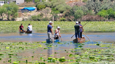 Gölbaşı Gölü'nde temizlik yapıldı, yarışma düzenlendi